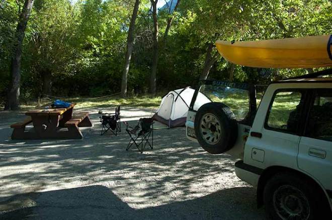 campsite at Okanagan Falls Provincial Campground
