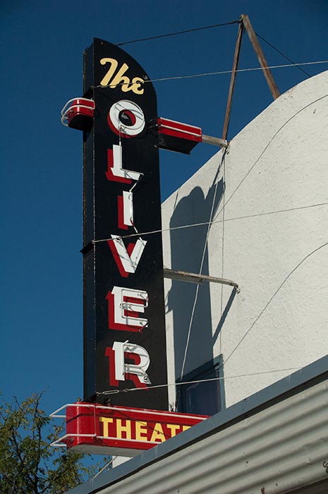 Oliver Theatre sign, Oliver, BC